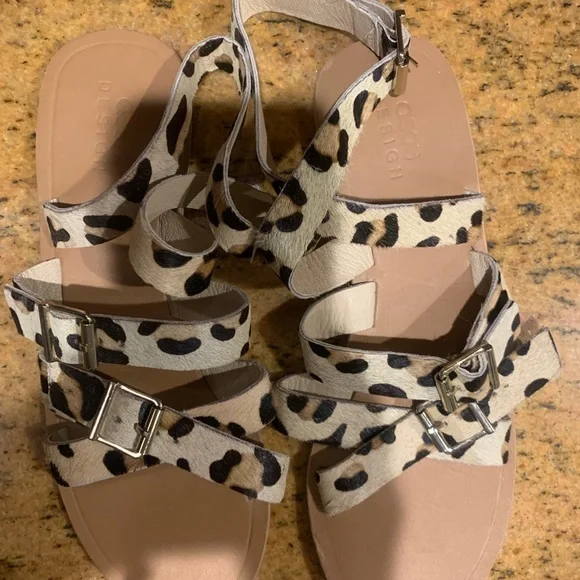 ASOS CALF HAIR ANKLE WRAP SANDALS - Picture 6 of 8